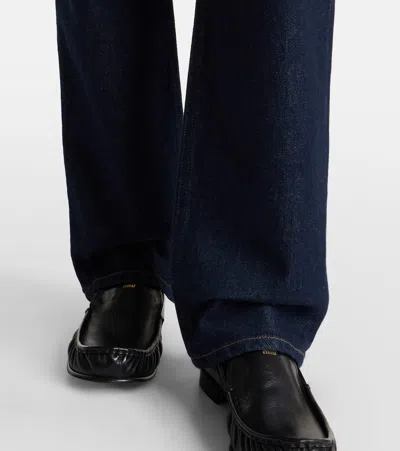 Agolde Harper Mid Rise Relaxed Straight Jeans In Reissue In Blue