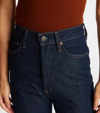 Agolde Harper Mid Rise Relaxed Straight Jeans In Reissue In Blue