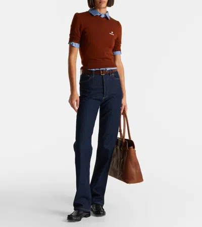 Agolde Harper Mid Rise Relaxed Straight Jeans In Reissue In Blue