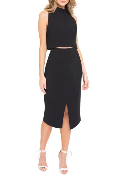 Black Halo Juma Two Piece Sleeveless Sheath Dress In Black