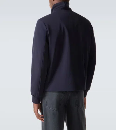 Prada Logo Track Jacket In Blue