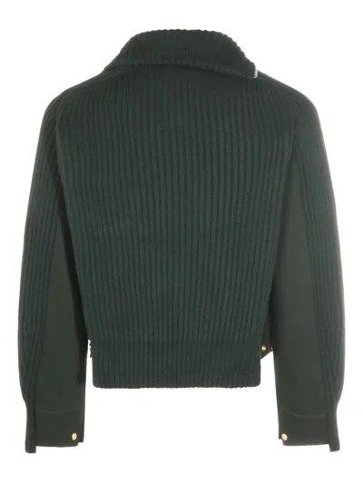 Carhartt X Sacai Zip Ribbed Jacket In Green