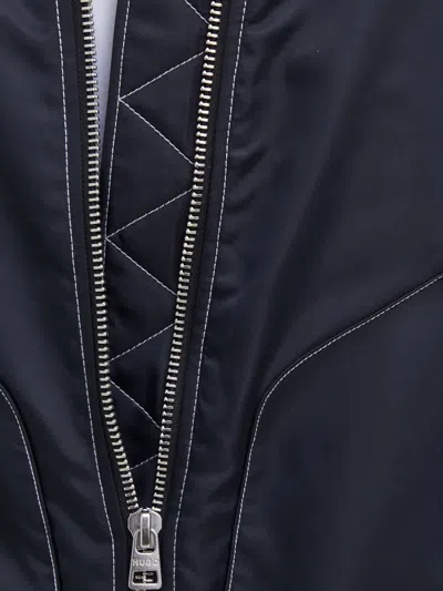 对比缝线飞行员夹克