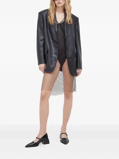 Herskind Beaded-net Midi Dress In Black