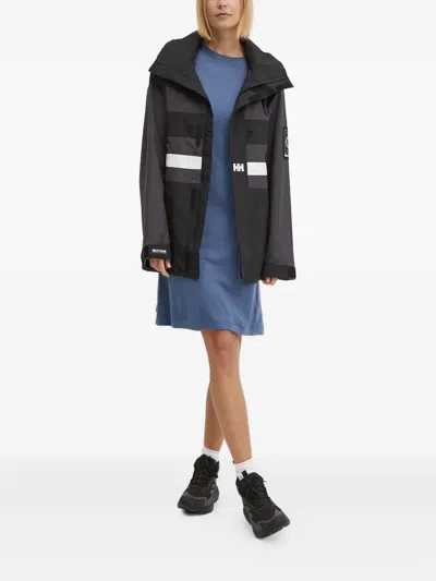 Helly Hansen Logo-patch Jacket In Gray
