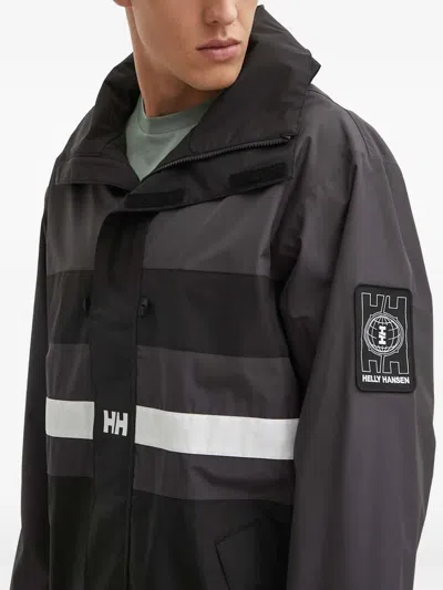 Helly Hansen Logo-patch Jacket In Gray
