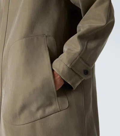 The Row Palo Plaid Wool And Silk Coat In Black