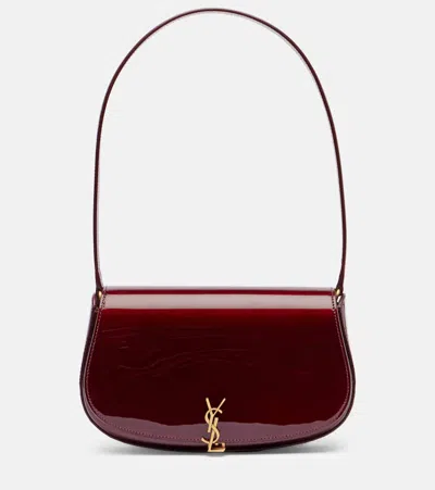Saint Laurent Voltaire Mini Patent Leather Shoulder Bag In Red