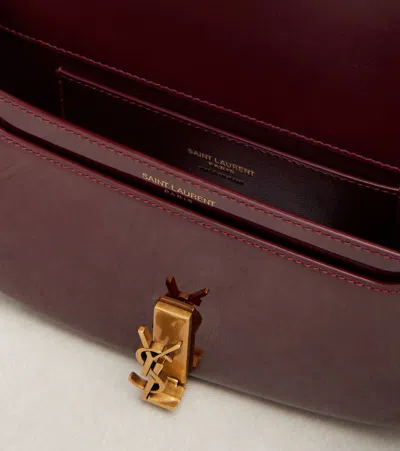 Saint Laurent Voltaire Mini Patent Leather Shoulder Bag In Red