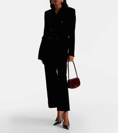 Saint Laurent Voltaire Mini Patent Leather Shoulder Bag In Red