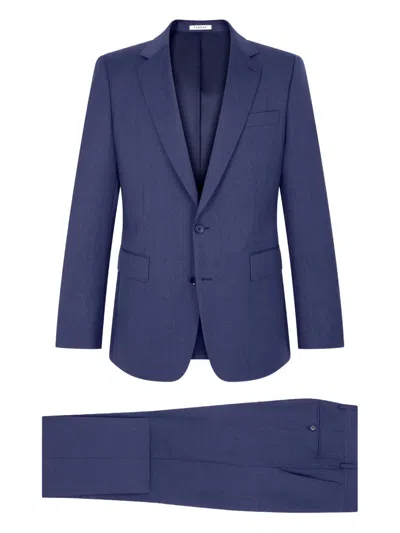Fursac Virgin Wool Suit In Blue