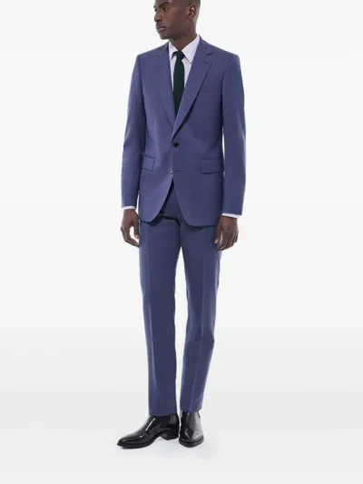 Fursac Virgin Wool Suit In Blue