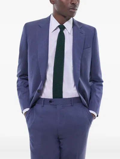 Fursac Virgin Wool Suit In Blue