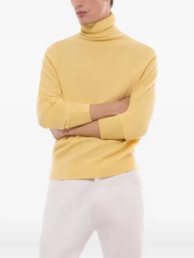 Fursac Roll-neck Sweater In Yellow