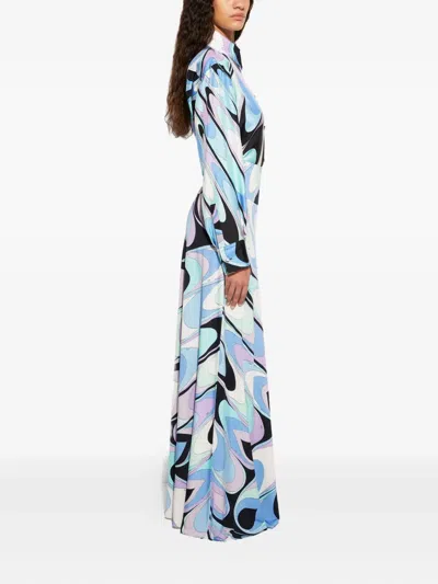 Pucci Onde-print Pocket Silk Shirt In Multi