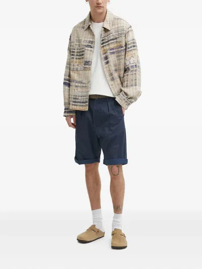 Iro Oliver Button-up Patterned Jacket In Neutral