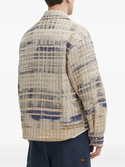 Iro Oliver Button-up Patterned Jacket In Neutral