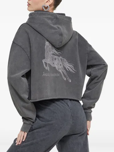 Hugo Boss Raw-edge Hoodie In Gray