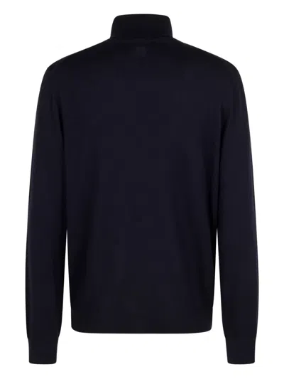 Canali Roll-neck Sweater In Blue