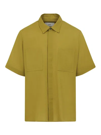 Ami Alexandre Mattiussi Ami Paris Classic Shortsleeve Classic Shirt In Green
