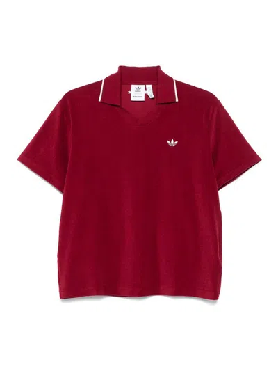 Adidas Originals Adidas X Wales Bonner Tiziano Red Terry Fabric Wales Bonner X Adidas Polo Shirt In Purple