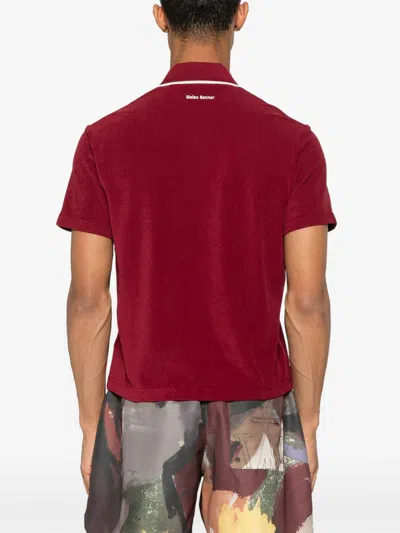 Adidas Originals Adidas X Wales Bonner Tiziano Red Terry Fabric Wales Bonner X Adidas Polo Shirt In Purple