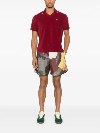 Adidas Originals Adidas X Wales Bonner Tiziano Red Terry Fabric Wales Bonner X Adidas Polo Shirt In Purple