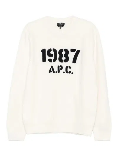 Apc Sweater A. P.c. Men Color Ecru In White
