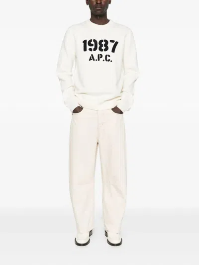 Apc Sweater A. P.c. Men Color Ecru In White