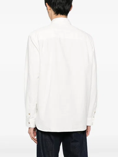 Apc A.p.c. Classic Button-down Shirt With Subtle Logo Detail In Multi