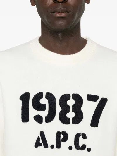 Apc Sweater A. P.c. Men Color Ecru In White