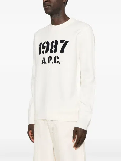 Apc Sweater A. P.c. Men Color Ecru In White