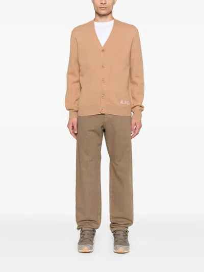 Apc A.p.c. Sweater Camel Brown Virgin Wool In Brown