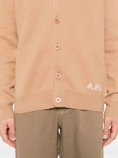 Apc A.p.c. Sweater Camel Brown Virgin Wool In Brown