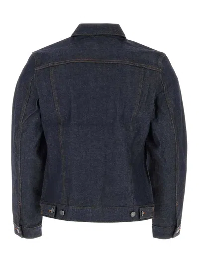 Apc A.p.c. Classic Indigo Denim Jacket With Structured Silhouette In Blue