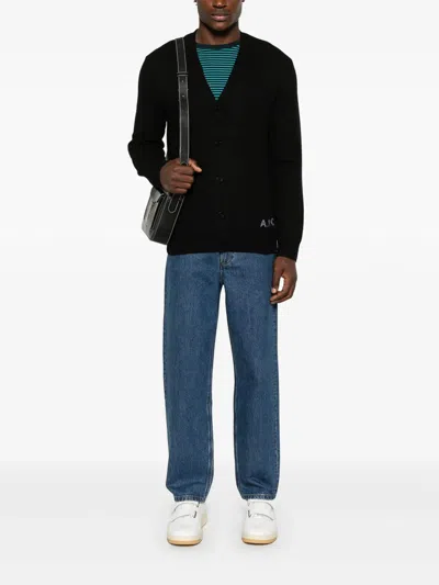 Apc Kenny Button Cardigan In Black