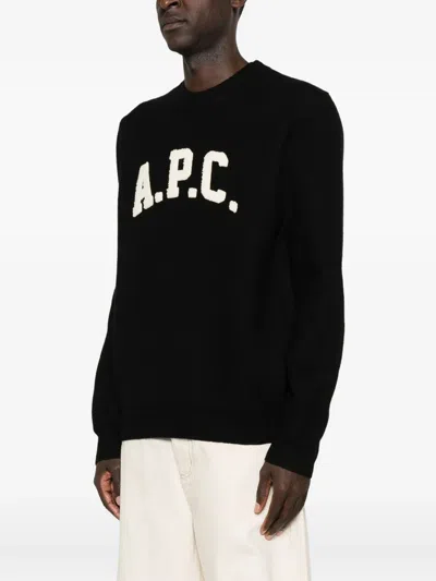 Apc A.p.c. Sweaters Black In Black