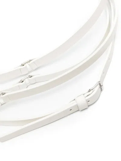 Ann Demeulemeester Three-layer Winding Belt In White