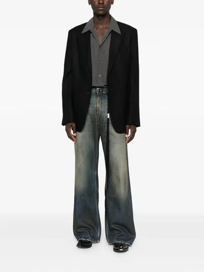 Ann Demeulemeester Modest 5-pockets Relaxed Bootcut Trouser In Blue