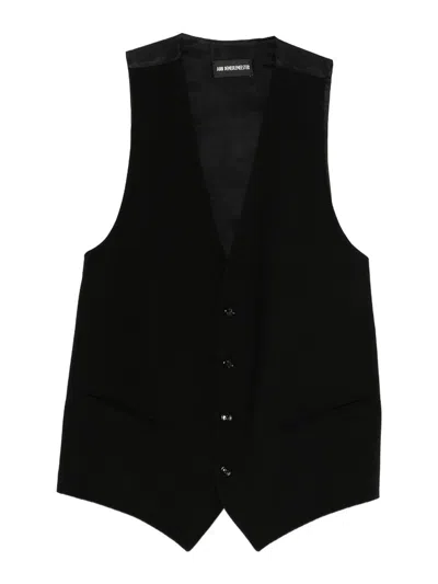 Ann Demeulemeester Juikko Vest In Black Viscose In Black