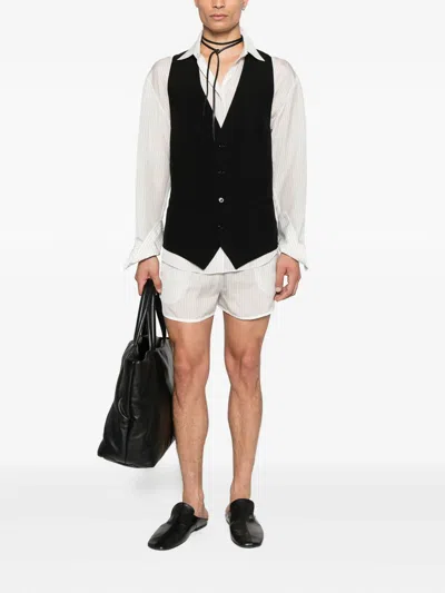 Ann Demeulemeester Juikko Vest In Black Viscose In Black