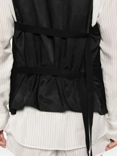 Ann Demeulemeester Juikko Vest In Black Viscose In Black