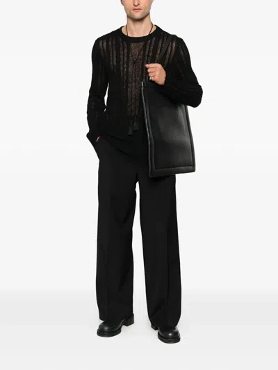 Ann Demeulemeester Sweaters Black In Black