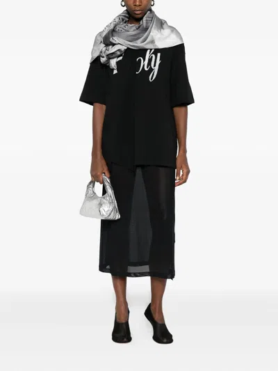 Ann Demeulemeester Crew Neck T-shirt In Blue