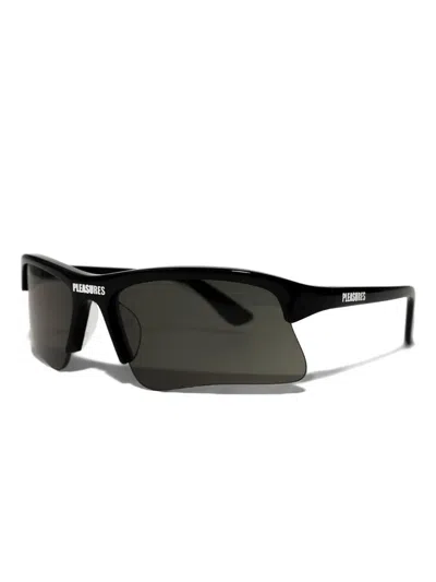 Pleasures X Akila Active Semi Rimless Rectangular Sunglasses In Black