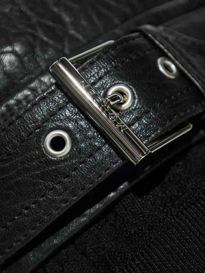 Alexander Mcqueen Piercing Leather Jacket In Black