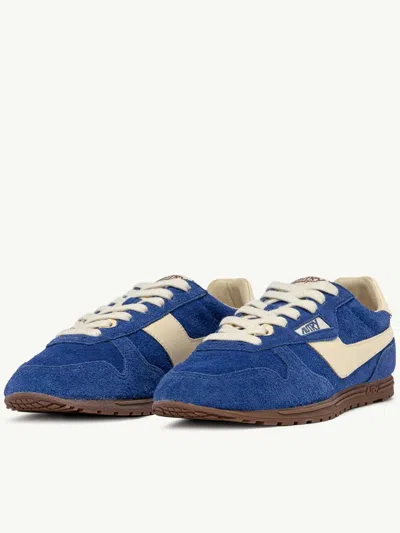 Autry Windspin Blue Leather Sneakers In Blue