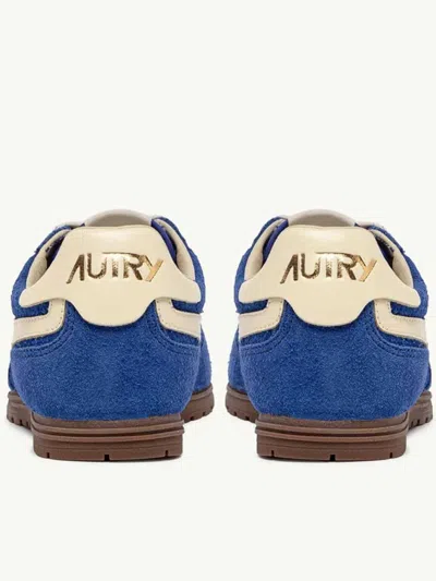 Autry Windspin Blue Leather Sneakers In Blue
