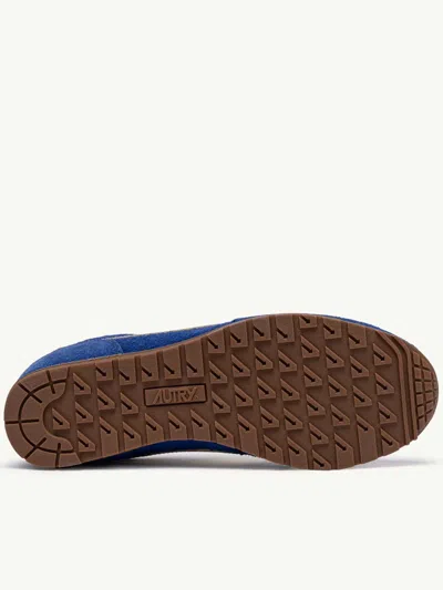Autry Windspin Blue Leather Sneakers In Blue