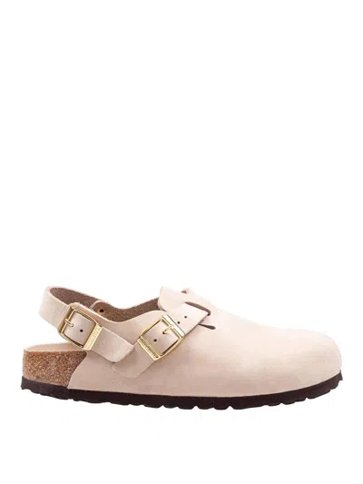 Birkenstock Sabot Tokio In Leather Color Sand In Pink